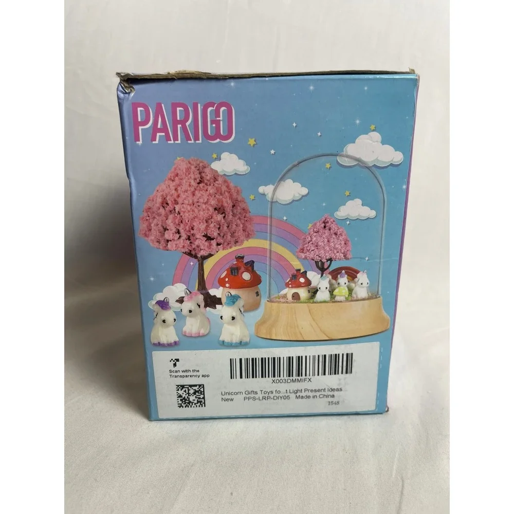 Parigo Upgraded Unicorn Craft Kit DIY‎ Light Up Terrarium Night Light